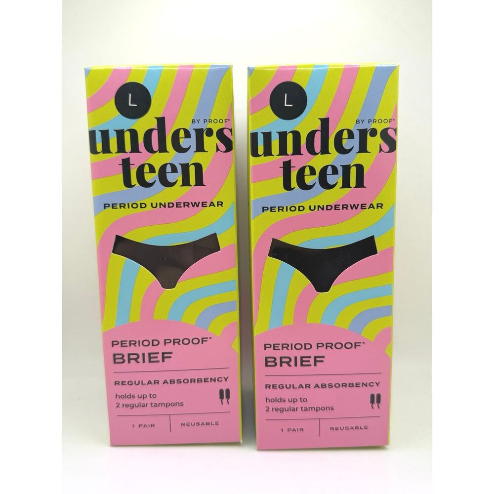 NEW Unders Teen Period Underwear by Proof Size L 2pk